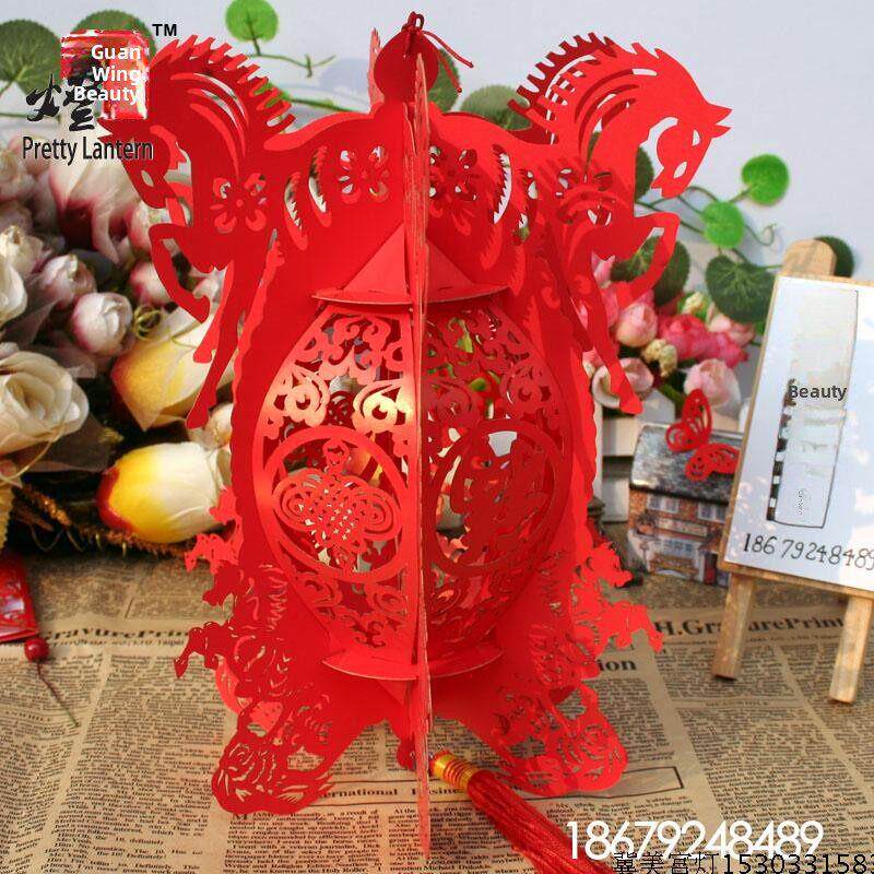 冀美纸雕宫灯 马年春节包邮 DIY宫灯 新年装饰灯笼 装饰品
