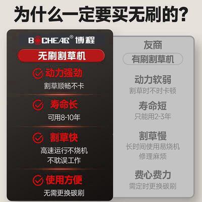 大荒功电动无刷割草机开打CEI园林锂电池农用率草机家用除草神器
