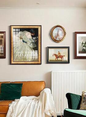 法端FM864612式复古客厅装饰画沙发式背景墙奢挂画美小众艺术轻高