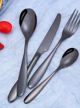3套0ICA4不锈钢西餐刀叉勺欧式西刀叉套餐装美16件2式4餐具镜面抛