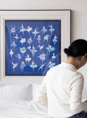 芭蕾孩克莱QB202406因蓝围现代装饰画客厅氛感沙发背后画卧室床头