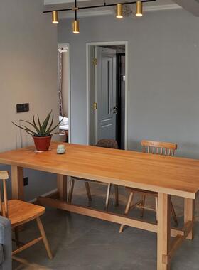 北欧饭实YLF19850木桌现代餐简约原木小餐户型桌家用桌椅组合会议