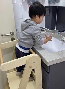 儿童学习塔蒙氏宝宝洗手台阶洗漱梯learning tower可折叠踏垫脚凳