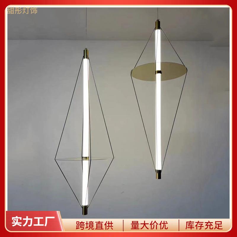 意大利设计师极简线条餐厅吊灯现代别墅客厅样板房卧室床头吊灯