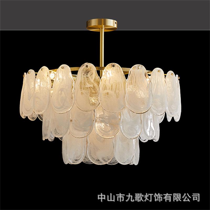 全铜轻奢客厅吊灯简约现代卧室餐厅灯创意复古宫廷法式别墅大厅灯