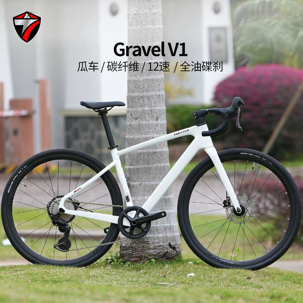 骓特GRAVEL-V1碳纤维公路车12变速全油碟砾石越野自行车38C宽胎
