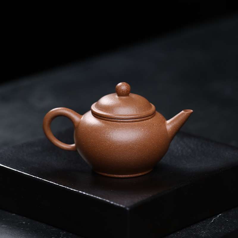 茶壶宜兴紫砂壶传统手工降坡泥水平壶家用小品茶壶茶具单人手把壶