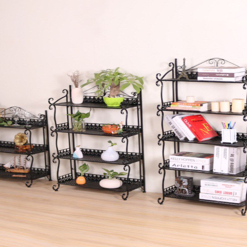 欧式铁艺鞋架多层家用客厅落地式置物架简易门口不锈钢鞋柜免安装