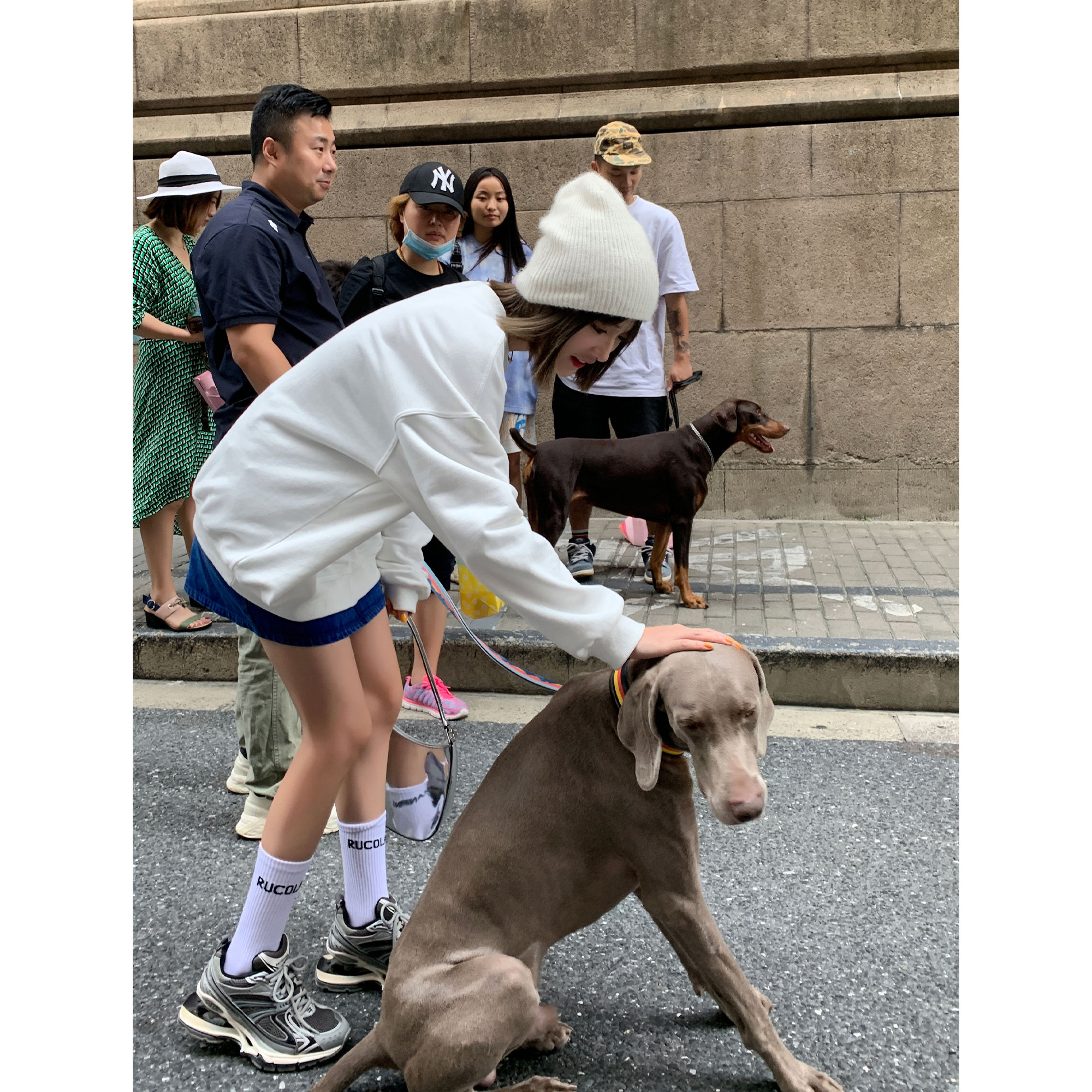Xinlei Lin 灰色圆领套头卫衣女春秋韩版宽松休闲短裤套装情侣装