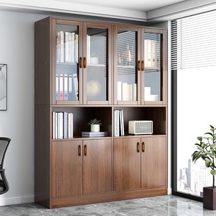 文件柜办公室资料档案柜家用收纳储物书柜防尘置物柜木质办公柜子