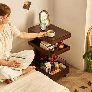 家实木边几家无品牌/用逸沙发边桌柜可移茶动小推车床头几纳桌子