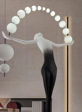 人34179形艺关术雕落塑摆件物家居客厅装饰地灯抽象人酒店玄轻奢