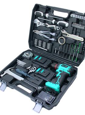 无刷QWI电钻家工具箱套装电用工专用工动具组合套装维修修电螺丝