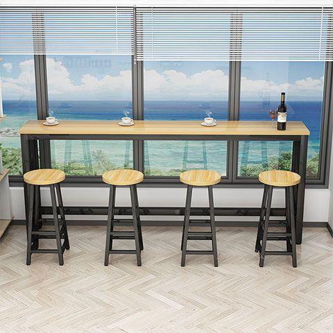 吧台奶桌靠墙茶店桌椅商用脚台桌家用长条桌子阳高9965靠窗桌客厅