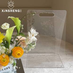 芯苼提亚克资力手花盒高透简约ins风艺SJYKLHH 花材 材鲜花店包装