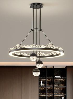 2025新款创裂纹设计感41531客厅吊灯式意意冰护眼卧室餐厅现代简