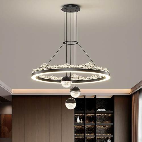 2025新款创裂纹设计感41531客厅吊灯式意意冰护眼卧室餐厅现代简