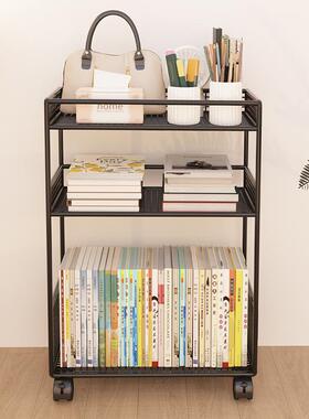 宿舍小推车置架寝室书桌下小书IJD架可移带轮零多食层动夹物缝收