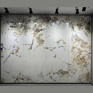 2700亮光0板墙927面面地岩沙发电视背景墙轻奢风墙地一体大板