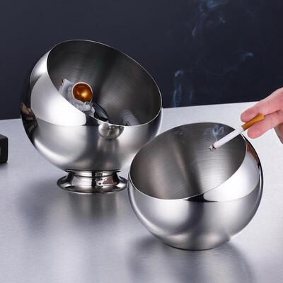 创意不锈钢面垃圾桶家用餐桌纳桶清洁斜口碗酒吧K收TVF96TTSJ6筒