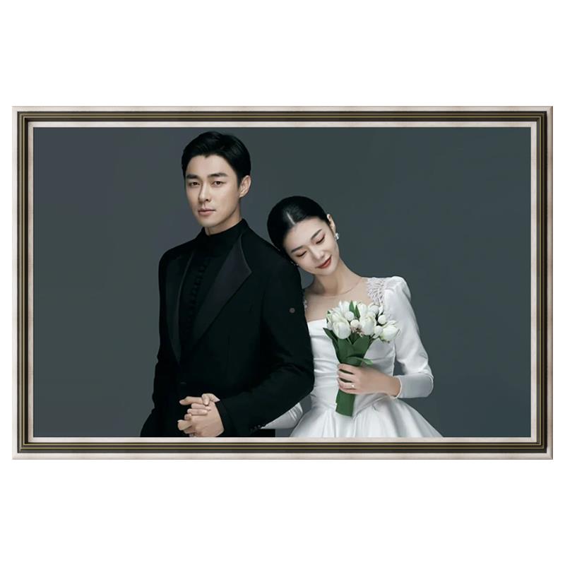 1卧TX婚照放大挂7墙主卧F7685S6M室打结印婚纱照洗照片做成定制冲