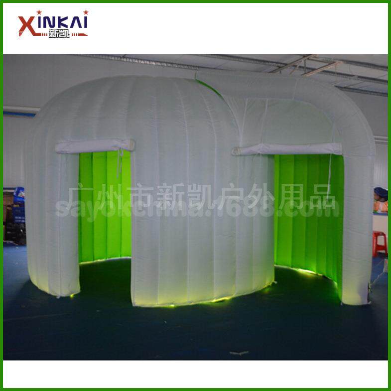 便携式充气照相亭LED婚礼photobooth外壳照片展位LED灯光