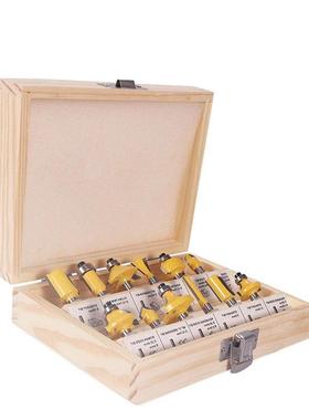 112件套木工刀组铣套套装修边机电木雕刻63021机铣刀5pc木盒钨铣