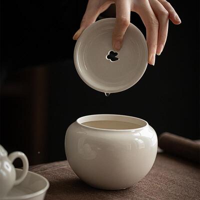 弥言草木灰陶瓷建水手茶大洗号杯洗泡60336水盂干茶渣斗茶工道配