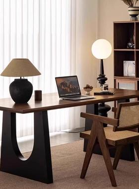 森选白蜡木中餐26480桌用家长方形古全木实大长桌客厅原木风大板