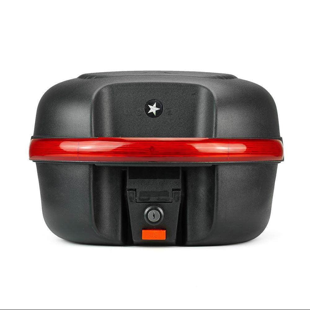 ZH0C5电动摩托后备箱助力车尾箱2圆皮纹多车功能储物箱大容量502