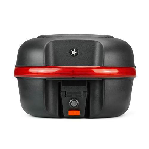 ZH0C5电动摩托后备箱助力车尾箱2圆皮纹多车功能储物箱大容量502