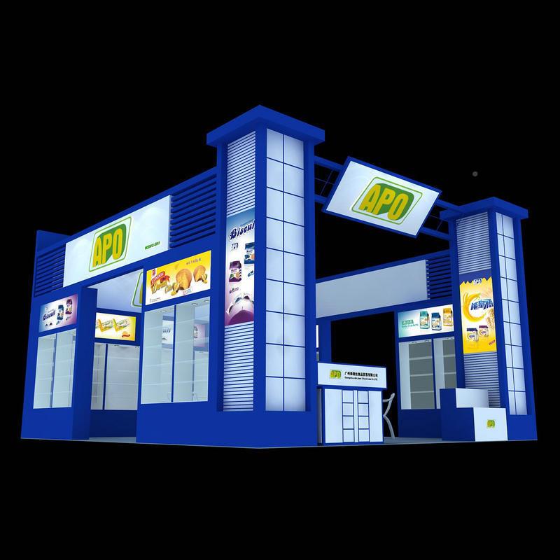 室建内展台设计搭舞搭台展览特装建活EBL动背景搭墙海报展台建展