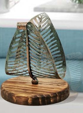 美式厨餐4266桌面立式纸巾架子巾餐纸厅架托复古西餐房纸夹座创意