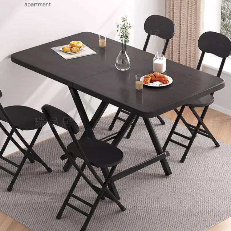 现货可折餐XS-HT3-D租厅餐饮桌商椅套装食堂用叠餐桌椅小户型出房