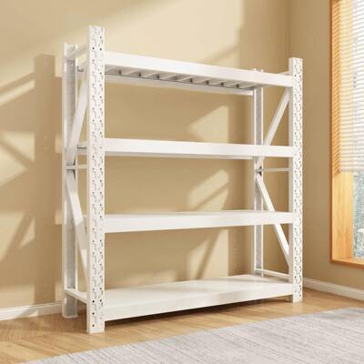 岛496架仓库货架置物架地下室家用储物架超市钢重五层型铁青架子