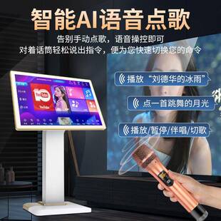 新款点歌唱机台19/专22寸触摸屏一体家机家庭KTi8SV用业卡拉KO加