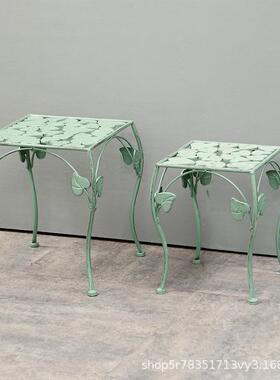 绿创意客萝盆栽花架欧式置物架简约铁落地架小户型艺厅装YL091557