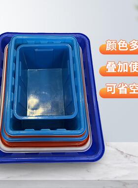 塑料方形水产XOB养殖塑箱号蓝色加厚津料牛水箱户外抗摔大加厚蓄