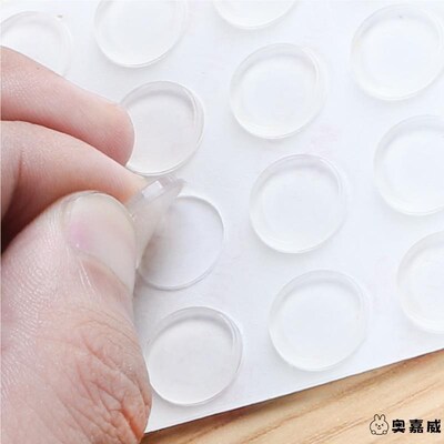 3硅胶垫片防撞粒缓冲垫玻璃茶几透明软胶防滑垫门把手消音胶10