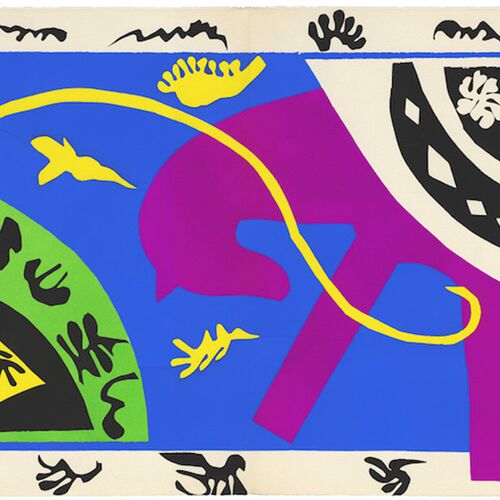 马蒂斯剪纸 Matisse 经典艺术印画 动物猫马 旁白VoiceOver装饰画