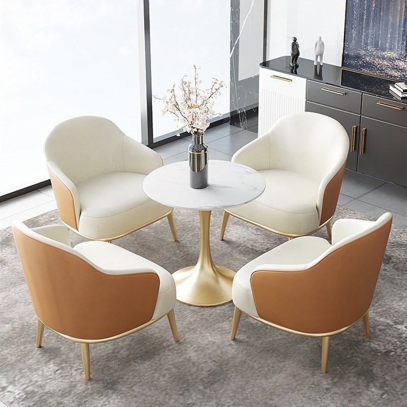 咖啡厅奶茶店休闲洽谈酒吧商用西餐厅休息区接待卡座沙发桌椅