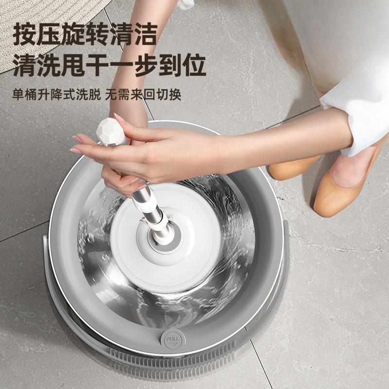 手洗拖把家用旋2转桶025新710款懒人一拖墩布单桶拖自动地布