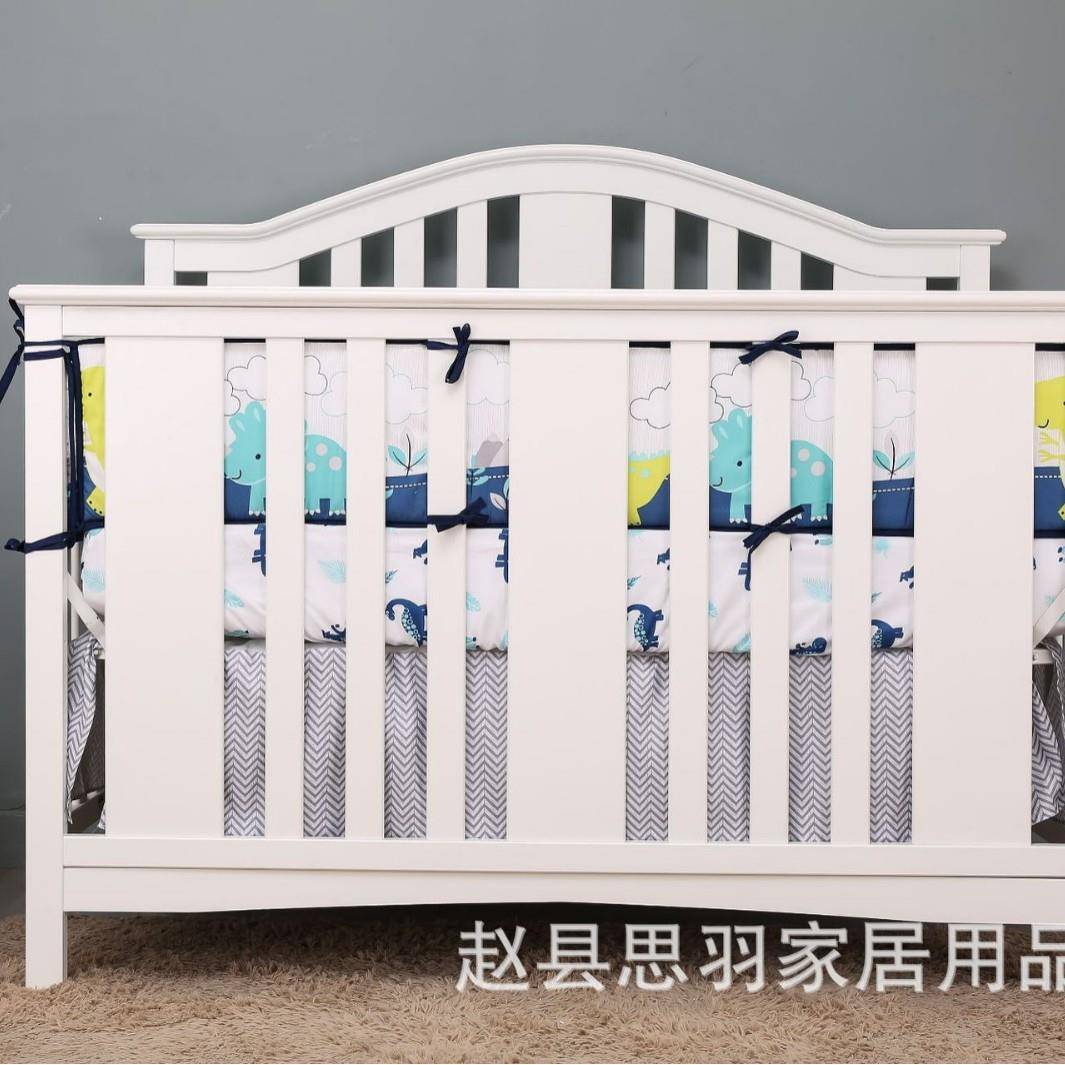 幼婴儿床上用品0361件套新生儿温装儿童套被床笠床裙三件套透气馨