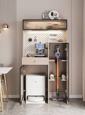 纳环保科餐边柜一体靠墙高QOF器柜石头沃斯扫地机器人置物架吸尘