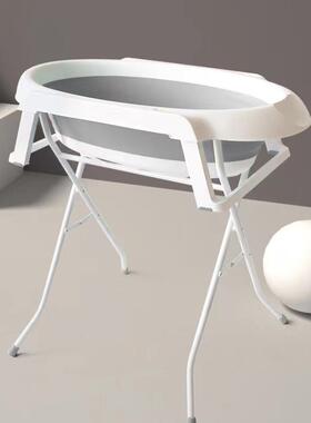 童折带支架叠儿浴盆LL-165Z新生儿叠坐躺式浴盆宝宝家用折式沐浴
