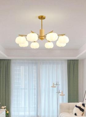 客厅吊灯2025年奶油风网约红灯卧餐厅简具现代室灯轻奢89162灯花