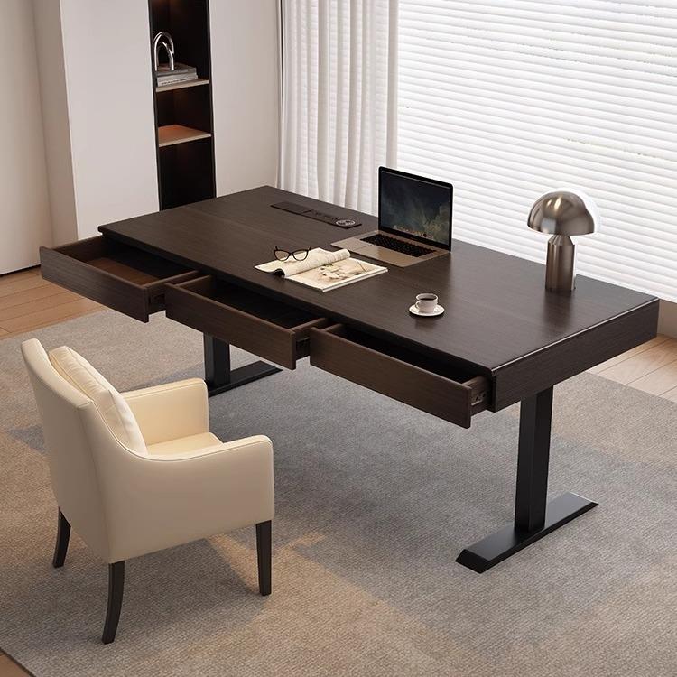 办意极无品牌/简智能电动升降书桌桌现代简约式双电机书房椅电脑