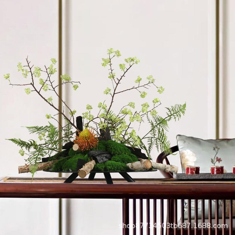 永生苔藓干花真绿植盆景玄关466客厅桌面花几艺造桌景桌餐花仿摆