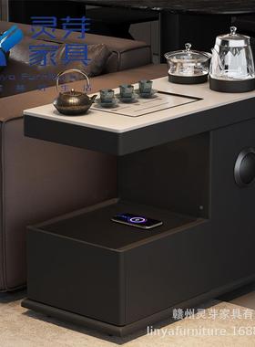 实现茶CJ202510代移动烧可水泡茶几客厅家用沙发边几边柜多功木能