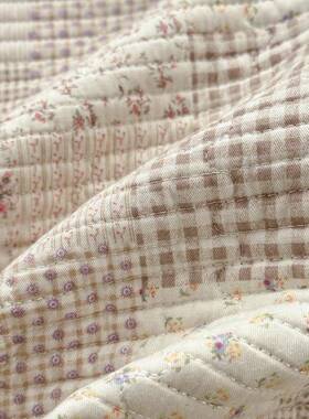 舒尊客||双盖纯棉面砂洗床榻夹棉床单不凌AL100286乱加厚盖铺两用